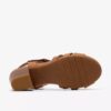 Damen-Sandalen „Kymber Glow“ aus hellbraunem Leder mit Absatz