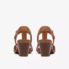 Damen-Sandalen „Kymber Glow“ aus hellbraunem Leder mit Absatz