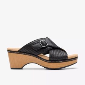 Damen-Sandalen „Seannah Nora“ in Schwarz mit Keilabsätzen