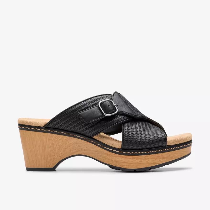 Damen-Sandalen „Seannah Nora“ in Schwarz mit Keilabsätzen Damen-Sandalen „Seannah Nora“ in Schwarz mit Keilabsätzen
