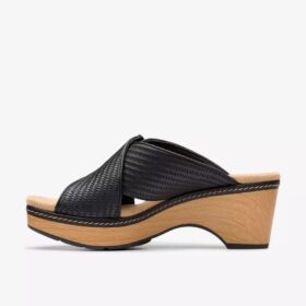 Damen-Sandalen „Seannah Nora“ in Schwarz mit Keilabsätzen