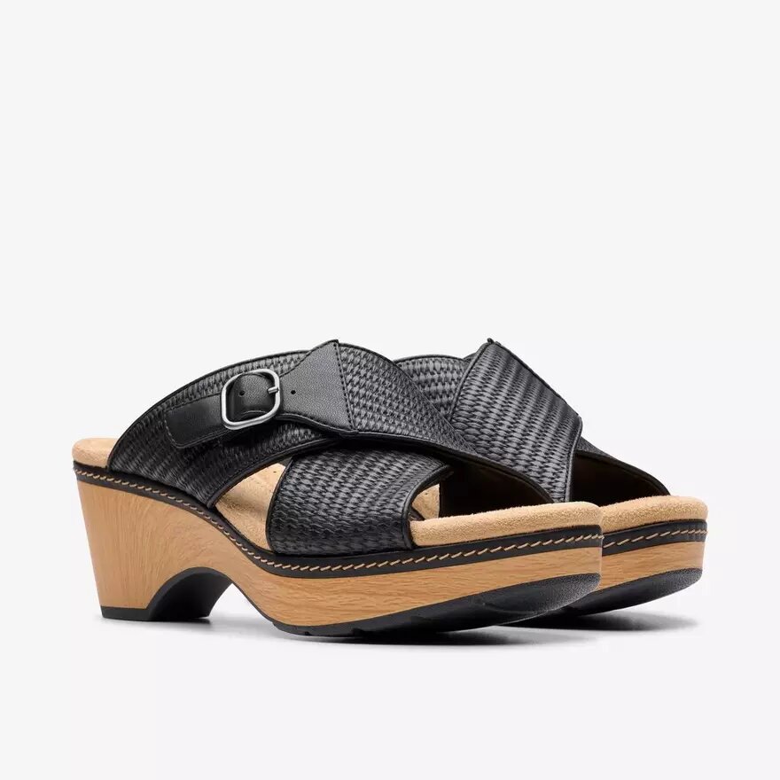 Damen-Sandalen „Seannah Nora“ in Schwarz mit Keilabsätzen Damen-Sandalen „Seannah Nora“ in Schwarz mit Keilabsätzen