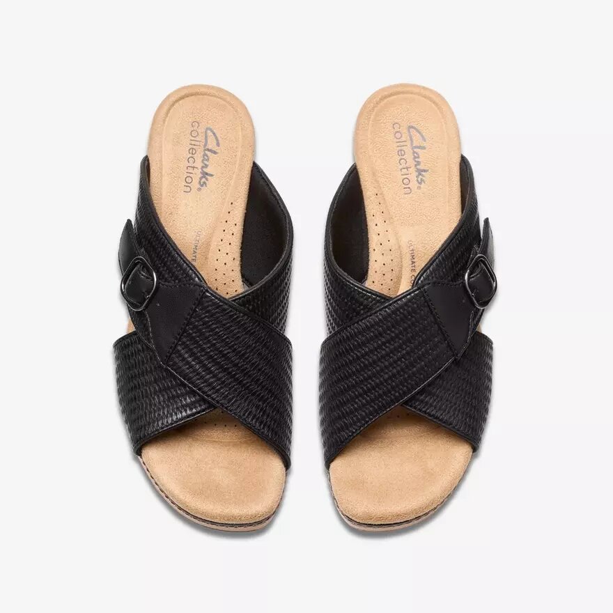 Damen-Sandalen „Seannah Nora“ in Schwarz mit Keilabsätzen Damen-Sandalen „Seannah Nora“ in Schwarz mit Keilabsätzen