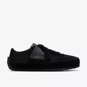 Damen-Schnürschuhe „Tor Low“ aus schwarzem Wildleder