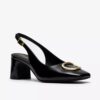 Damen-Schuhe „Fernie Sling“ aus schwarzem Lackleder Damen-Schuhe „Fernie Sling“ aus schwarzem Lackleder