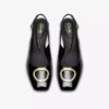 Damen-Schuhe „Fernie Sling“ aus schwarzem Lackleder Damen-Schuhe „Fernie Sling“ aus schwarzem Lackleder