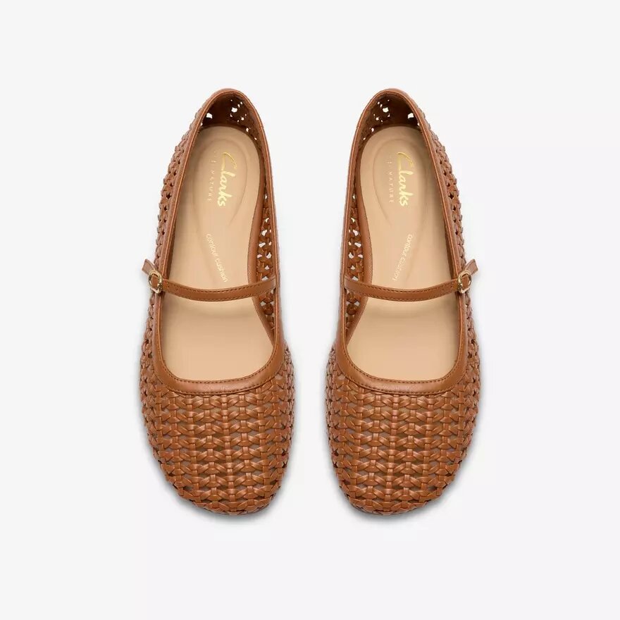 Damen-Schuhe „Livia Sky“ in Beige mit gewebtem Riemen Damen-Schuhe „Livia Sky“ in Beige mit gewebtem Riemen