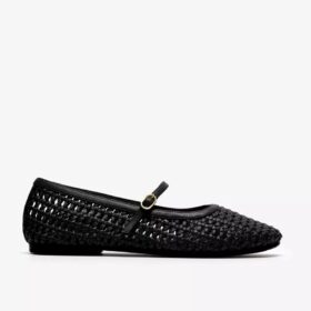 Damen-Schuhe „Livia Sky“ in Schwarz mit gewebtem Riemen