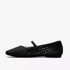 Damen-Schuhe „Livia Sky“ in Schwarz mit gewebtem Riemen