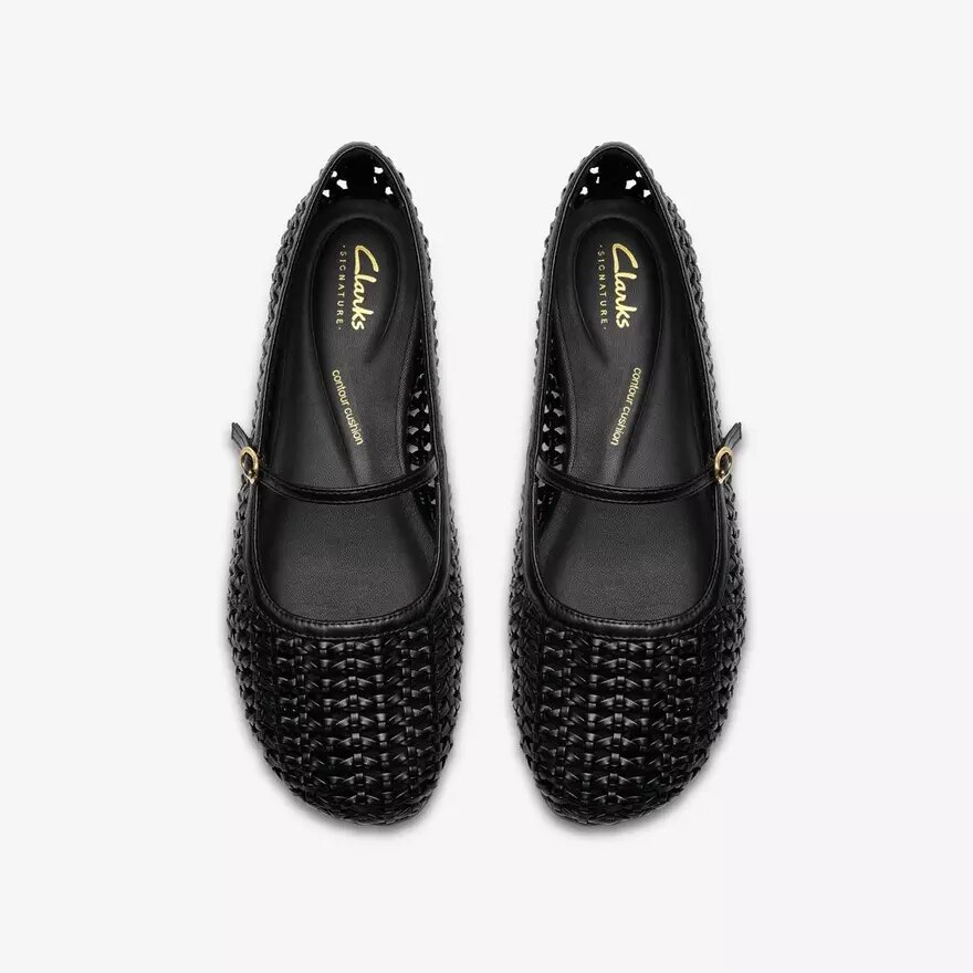Damen-Schuhe „Livia Sky“ in Schwarz mit gewebtem Riemen Damen-Schuhe „Livia Sky“ in Schwarz mit gewebtem Riemen