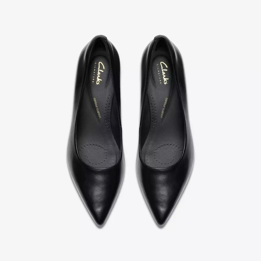 Damen-Schuhe „Zarey Court“ aus schwarzem Leder, US-Größen Damen-Schuhe „Zarey Court“ aus schwarzem Leder, US-Größen