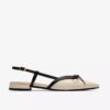 Damen Sensa15 Bow – cremefarbene Leder-Slingpumps Damen Sensa15 Bow – cremefarbene Leder-Slingpumps
