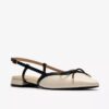 Damen Sensa15 Bow – cremefarbene Leder-Slingpumps Damen Sensa15 Bow – cremefarbene Leder-Slingpumps
