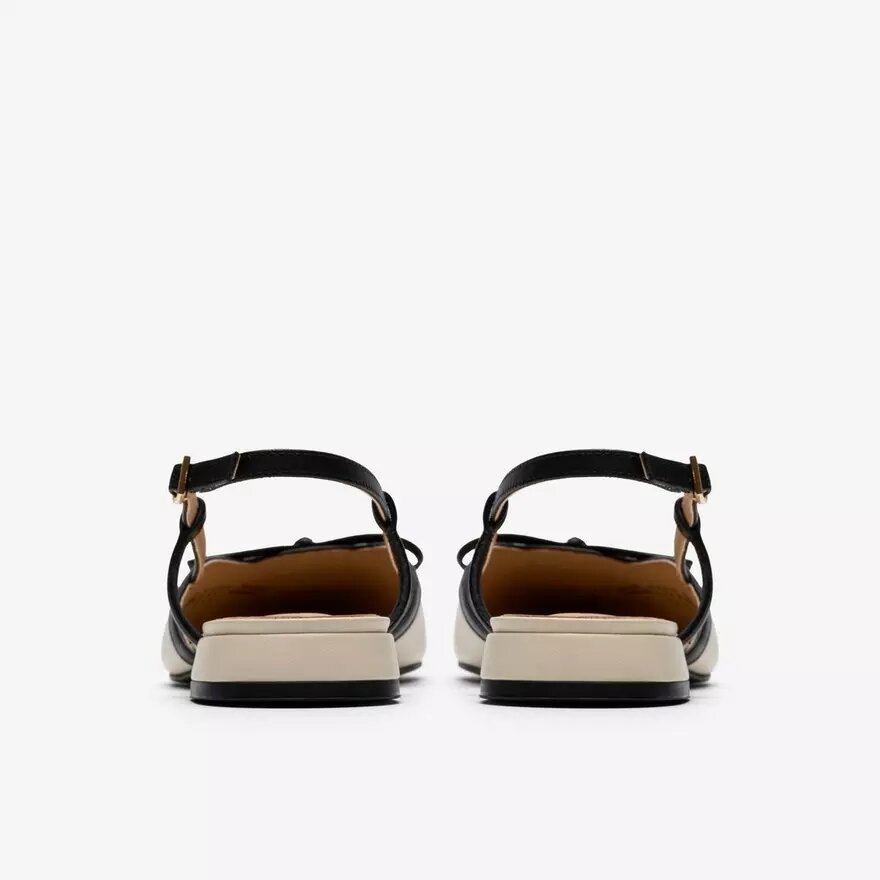 Damen Sensa15 Bow – cremefarbene Leder-Slingpumps Damen Sensa15 Bow – cremefarbene Leder-Slingpumps