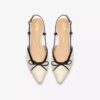 Damen Sensa15 Bow – cremefarbene Leder-Slingpumps Damen Sensa15 Bow – cremefarbene Leder-Slingpumps