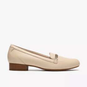 Damen-Slip-Ons „Juliet Mia“ aus cremefarbenem Leder