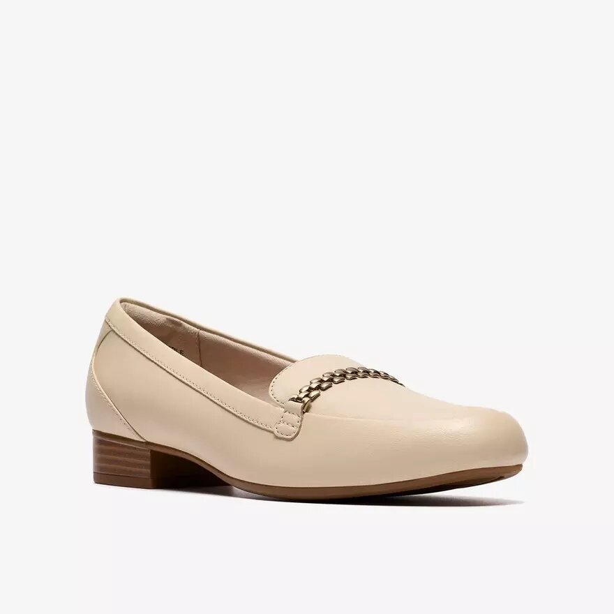 Damen-Slip-Ons „Juliet Mia“ aus cremefarbenem Leder Damen-Slip-Ons „Juliet Mia“ aus cremefarbenem Leder