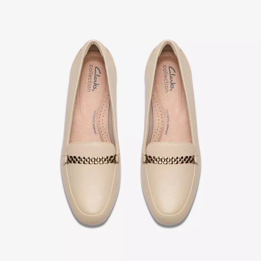 Damen-Slip-Ons „Juliet Mia“ aus cremefarbenem Leder Damen-Slip-Ons „Juliet Mia“ aus cremefarbenem Leder
