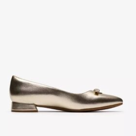 Damen-Slip-Ons „Natalyn Trim“ in Gold-Metallic | Clark
