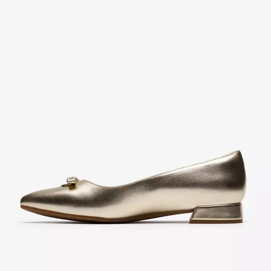 Damen-Slip-Ons „Natalyn Trim“ in Gold-Metallic | Clark Damen-Slip-Ons „Natalyn Trim“ in Gold-Metallic | Clark