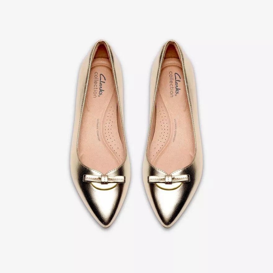 Damen-Slip-Ons „Natalyn Trim“ in Gold-Metallic | Clark Damen-Slip-Ons „Natalyn Trim“ in Gold-Metallic | Clark