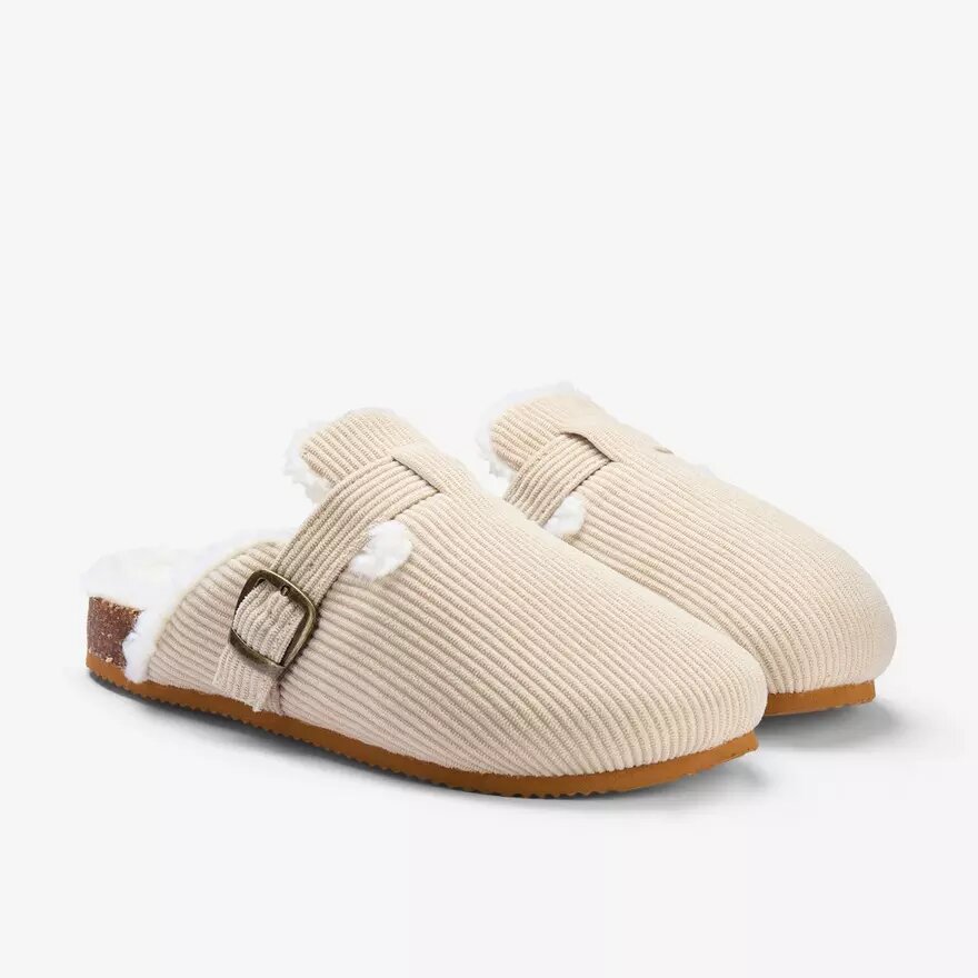 Damen-Slipper „Cory Buckle“ in Khaki Damen-Slipper „Cory Buckle“ in Khaki