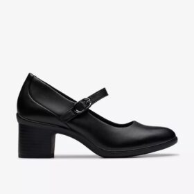 Damen-Spangenschuhe „Shaya Jane“ aus schwarzem Leder