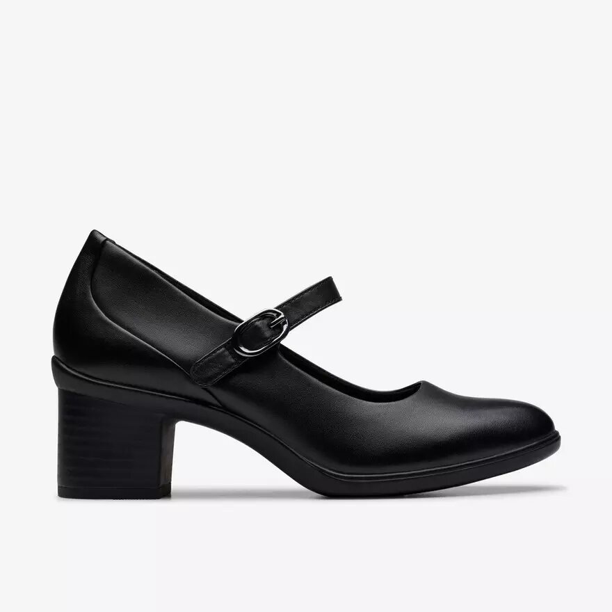Damen-Spangenschuhe „Shaya Jane“ aus schwarzem Leder Damen-Spangenschuhe „Shaya Jane“ aus schwarzem Leder