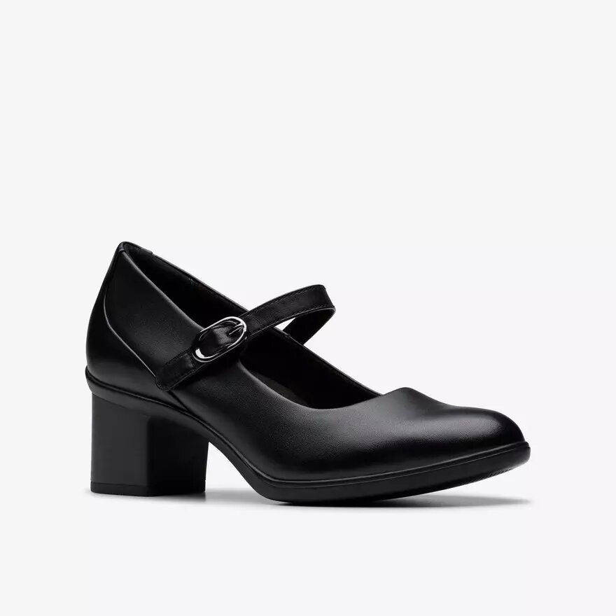Damen-Spangenschuhe „Shaya Jane“ aus schwarzem Leder Damen-Spangenschuhe „Shaya Jane“ aus schwarzem Leder