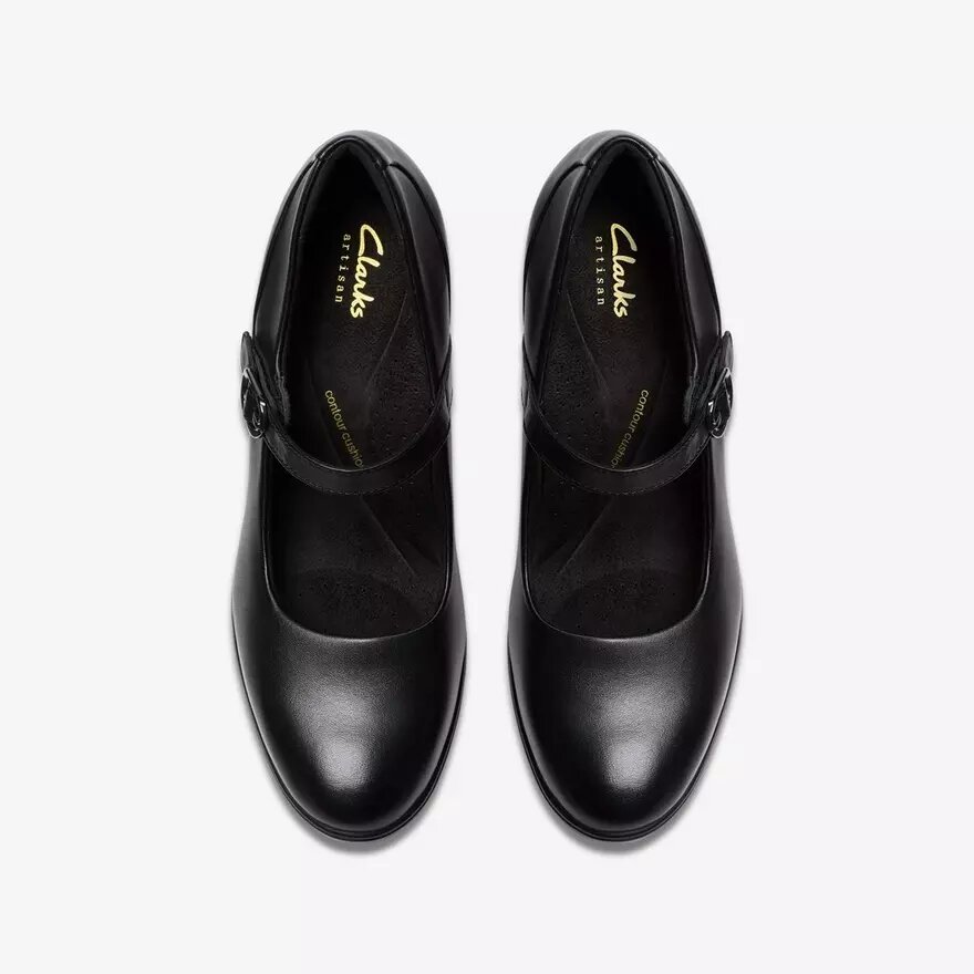 Damen-Spangenschuhe „Shaya Jane“ aus schwarzem Leder Damen-Spangenschuhe „Shaya Jane“ aus schwarzem Leder