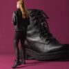 Damen-Stiefeletten „Orinoco3“ aus schwarzem Leder