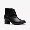 Damen-Stiefeletten „Shaya Sky“ aus schwarzem Leder Damen-Stiefeletten „Shaya Sky“ aus schwarzem Leder