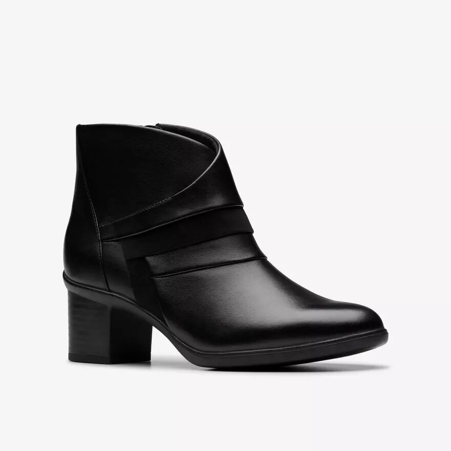 Damen-Stiefeletten „Shaya Sky“ aus schwarzem Leder Damen-Stiefeletten „Shaya Sky“ aus schwarzem Leder
