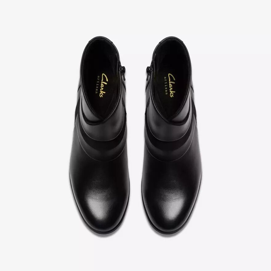 Damen-Stiefeletten „Shaya Sky“ aus schwarzem Leder Damen-Stiefeletten „Shaya Sky“ aus schwarzem Leder