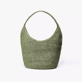 Damen-Talia-Strohtasche in Grün