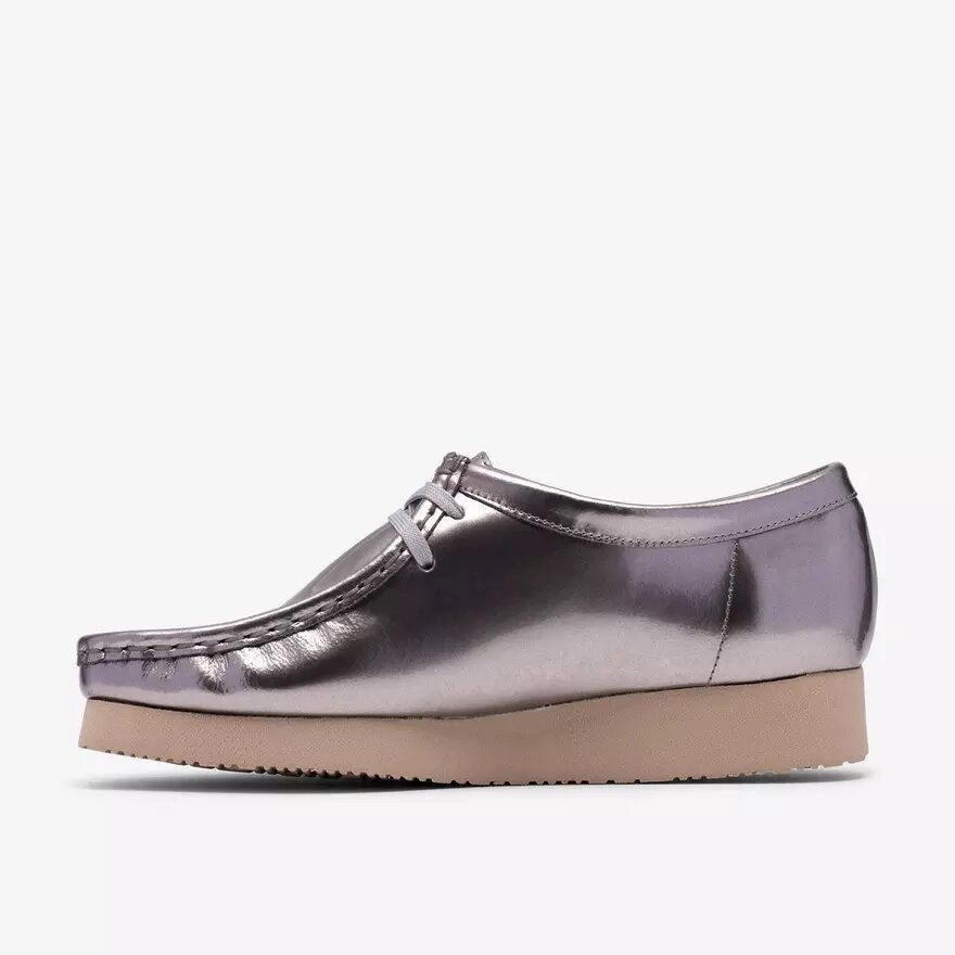Damen Wallabee 2604 Wallabees aus silbernem Lackleder Damen Wallabee 2604 Wallabees aus silbernem Lackleder