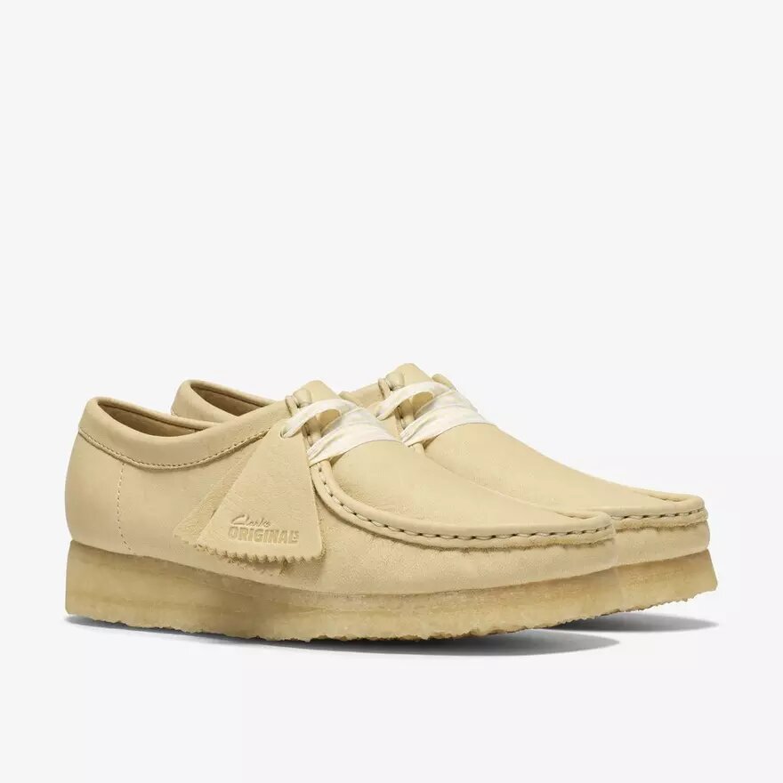 Damen-Wallabee aus hellgelbem Leder Damen-Wallabee aus hellgelbem Leder