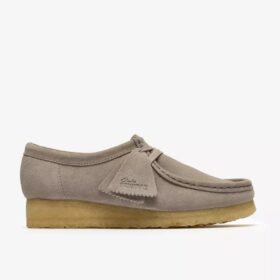 Damen-Wallabee aus hellgrauem Wildleder