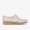 Damen-Wallabee aus weißem genarbtem Leder Damen-Wallabee aus weißem genarbtem Leder