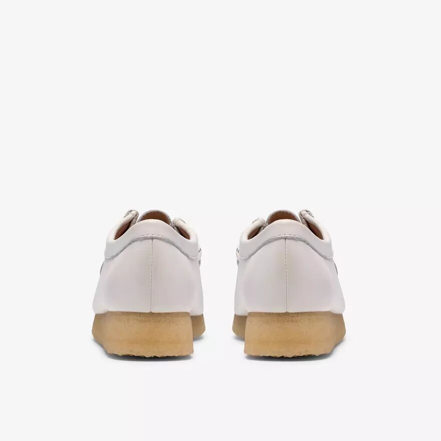Damen-Wallabee aus weißem genarbtem Leder Damen-Wallabee aus weißem genarbtem Leder