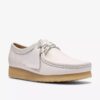 Damen-Wallabee aus weißem genarbtem Leder Damen-Wallabee aus weißem genarbtem Leder