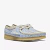 Damen-Wallabee mit blauem Gingham-Karomuster Damen-Wallabee mit blauem Gingham-Karomuster