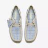 Damen-Wallabee mit blauem Gingham-Karomuster Damen-Wallabee mit blauem Gingham-Karomuster