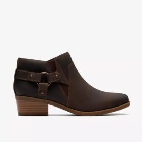 Danyelle Gema Stiefeletten für Damen aus taupefarbenem, geöltem Leder