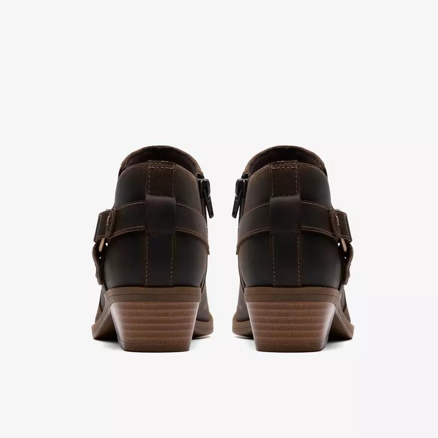 Danyelle Gema Stiefeletten für Damen aus taupefarbenem, geöltem Leder Danyelle Gema Stiefeletten für Damen aus taupefarbenem, geöltem Leder