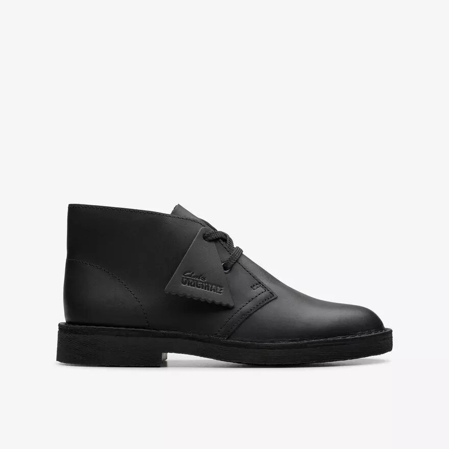 Desert Boots für Jungen – Ältere Modelle aus schwarzem Leder – Für uns Desert Boots für Jungen – Ältere Modelle aus schwarzem Leder – Für uns