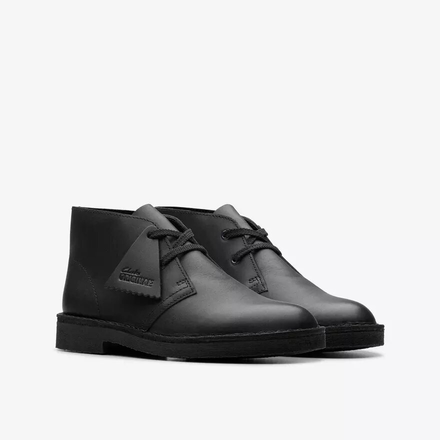 Desert Boots für Jungen – Ältere Modelle aus schwarzem Leder – Für uns Desert Boots für Jungen – Ältere Modelle aus schwarzem Leder – Für uns