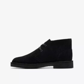 Desert Boots für Jungen, ältere Modelle, schwarze Wildleder-Stiefeletten, US-Größen