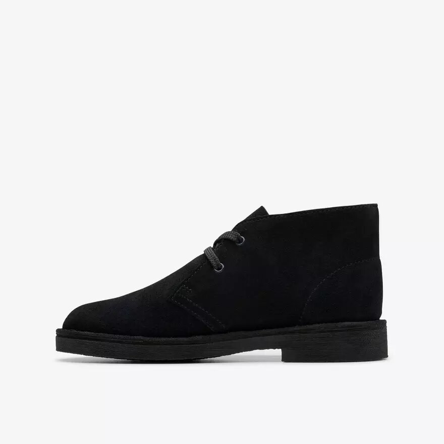 Desert Boots für Jungen, ältere Modelle, schwarze Wildleder-Stiefeletten, US-Größen Desert Boots für Jungen, ältere Modelle, schwarze Wildleder-Stiefeletten, US-Größen