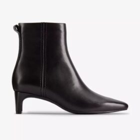 Edina Up Damen-Stiefeletten aus schwarzem Leder